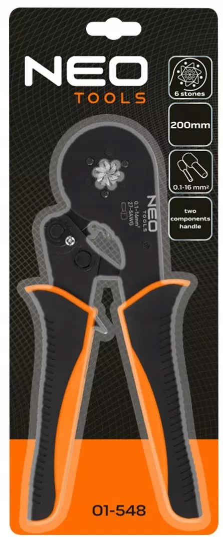 Kliešte na krimpovanie koncoviek 6 kameňov Neo Tools