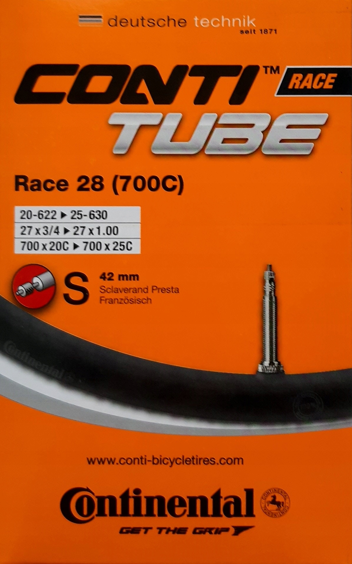 Dętka CONTINENTAL Race 700x20-25C 42mm