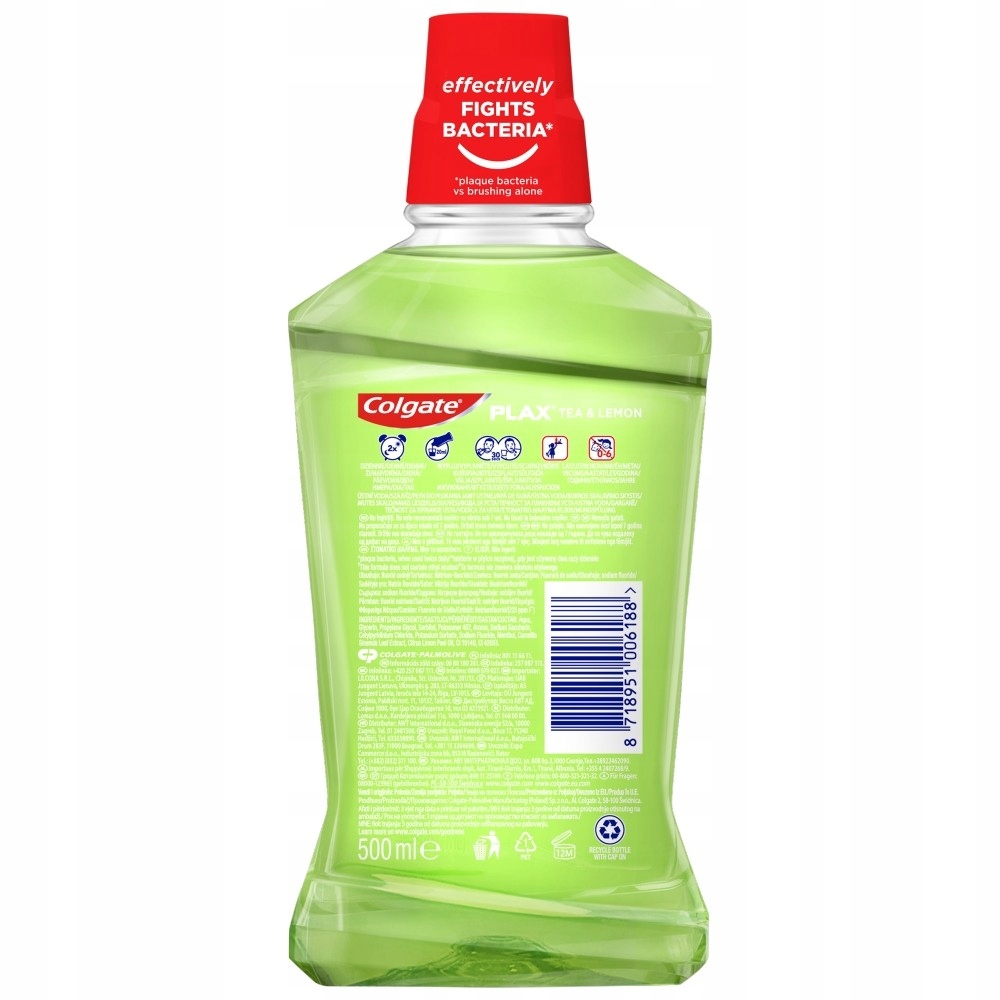 Colgate Plax Płyn do płukania jamy ustnej Tea & Lemon 500ml