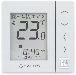 Regulátor teploty Salus VS30W 230V Biely pod omietku týždenný