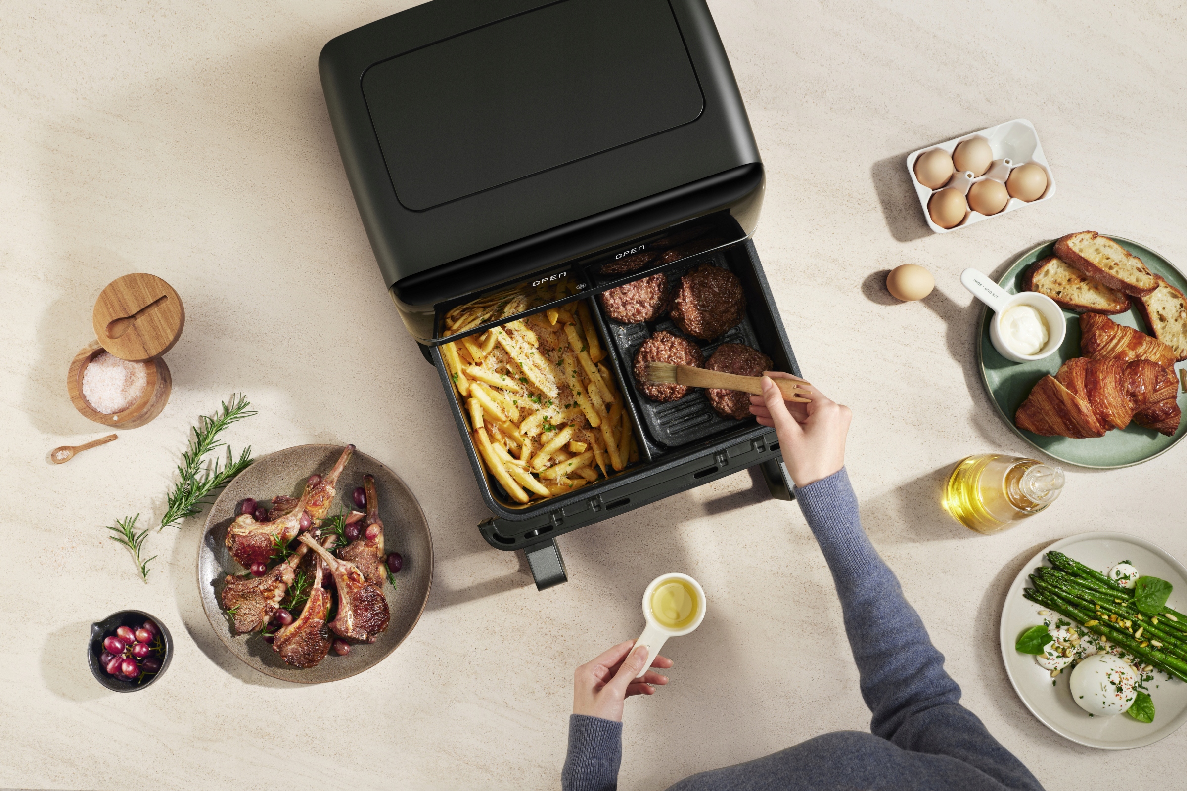 MOVAAEROCHEF FD20 Pro Frytkownica Beztłuszczowa 9L 2700W Termoobieg 40-230C — miniatura 16