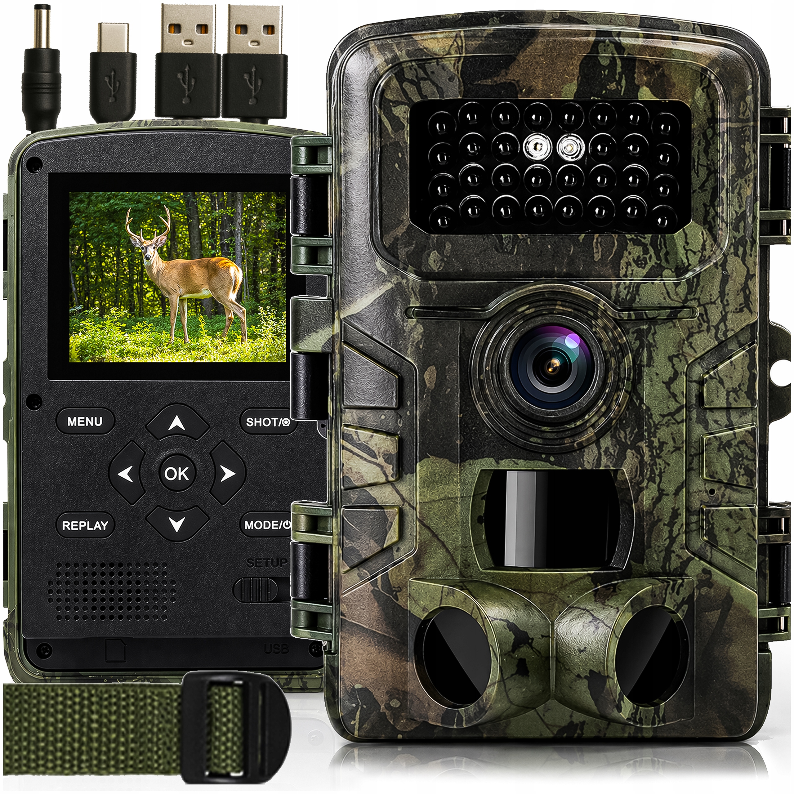 Fotopast Ir Lesní Kamera Mpx 1920 X 1080 40 Diod Noční Režim Multi-shot