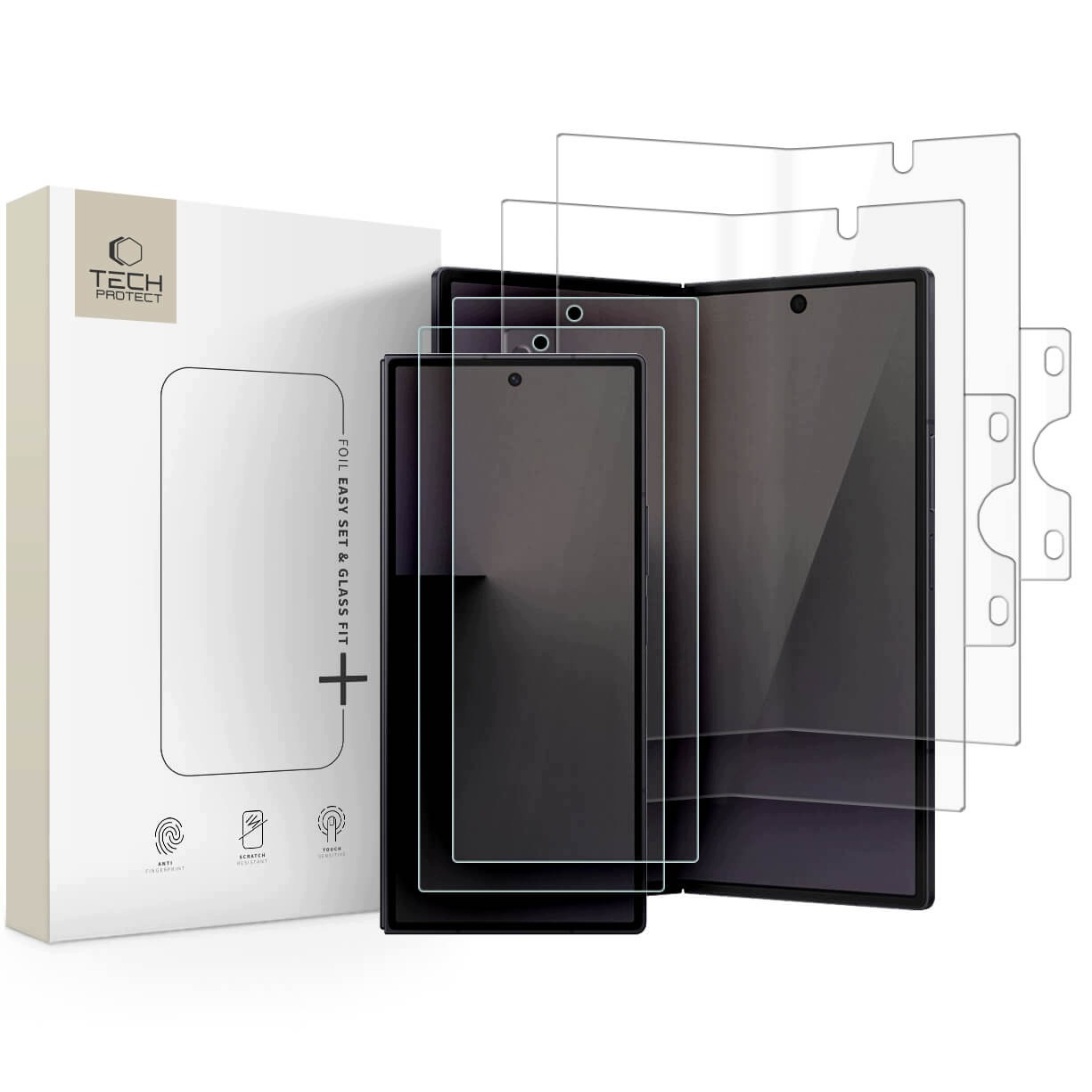 Zestaw Ochronny Tech- Protect Easy Set Foil Glass Fit+ 4IN1 Galaxy z Fold