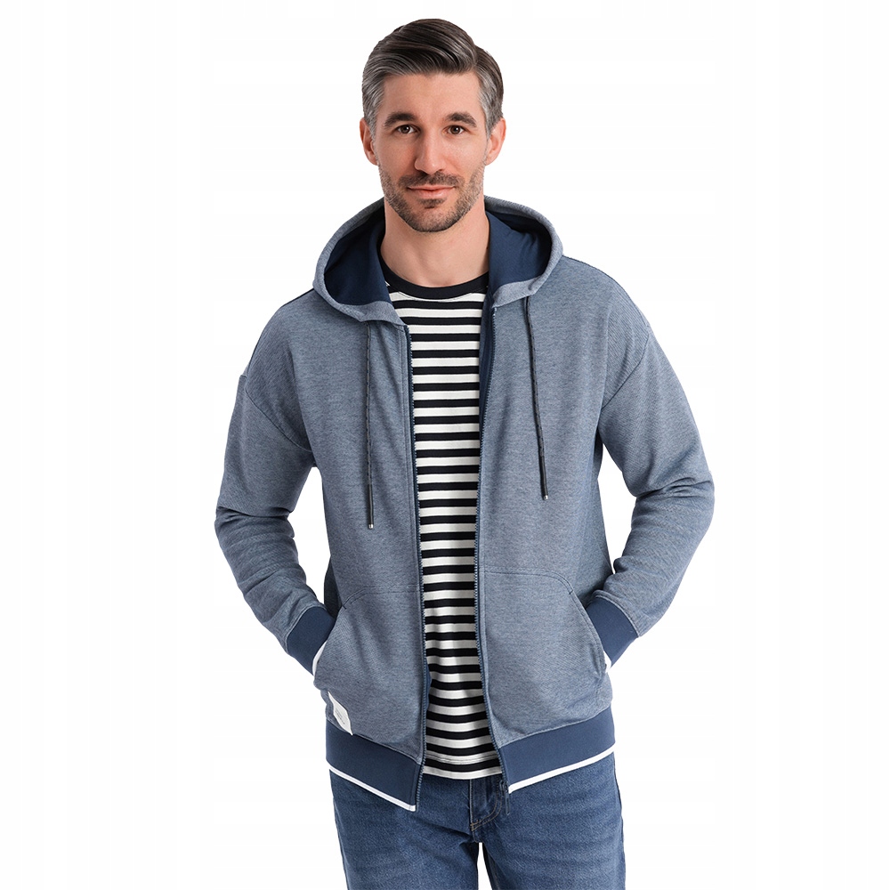 Rozepínací mikina s kapucí s kapucí OM-SSZP-0191 V2 vel M