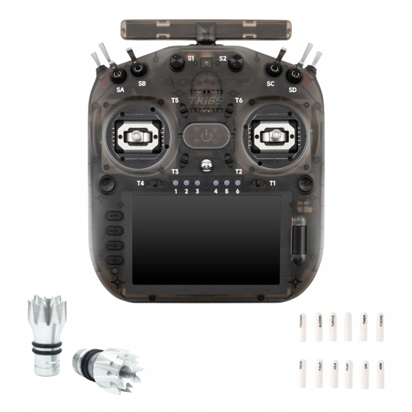 Přístroj TX16S MK3 Elrs kryty spínačů koncovky tyčí M4