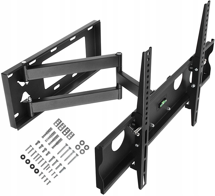 Držák na Tv Hermes 30"-70" Nástěnný, Nastavitelný, Černý, Pevný