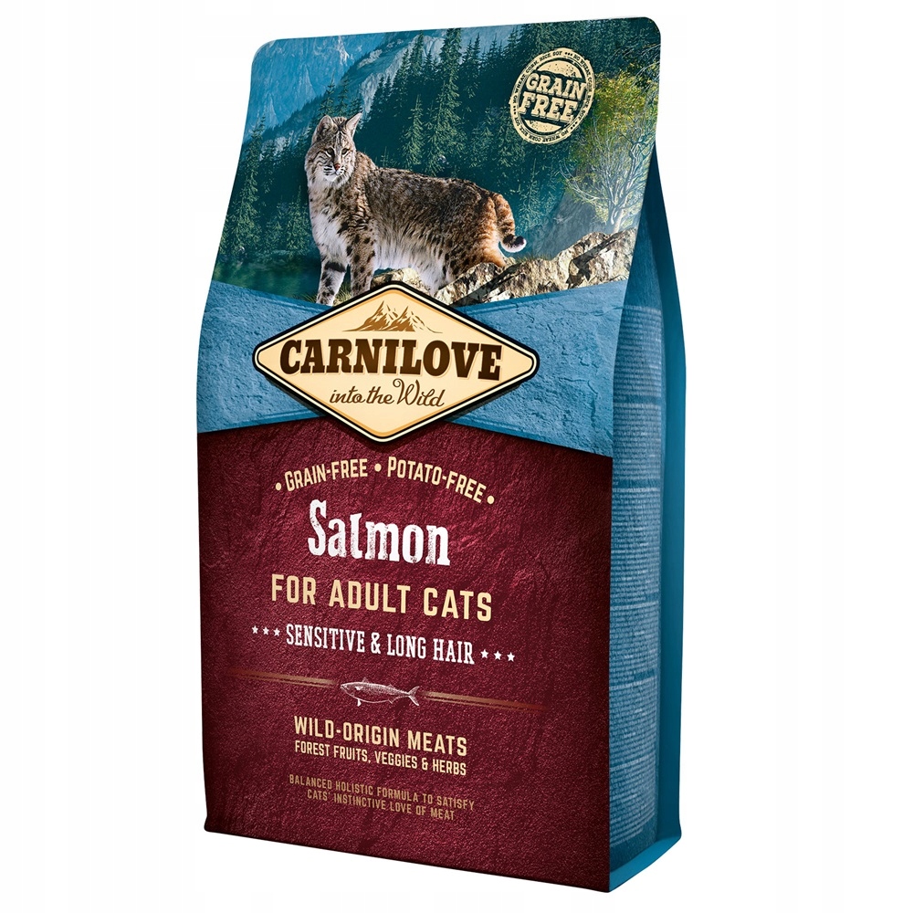 Levně Carnilove Cat Sensitive Salmon 2 kg pro citlivé kočky s dlouhou srstí