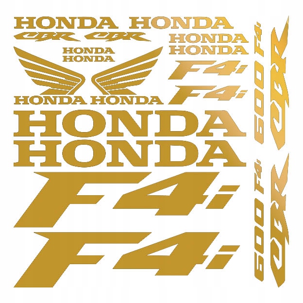CBR 600 F4i _ наклейки _ золото , серебро, медь