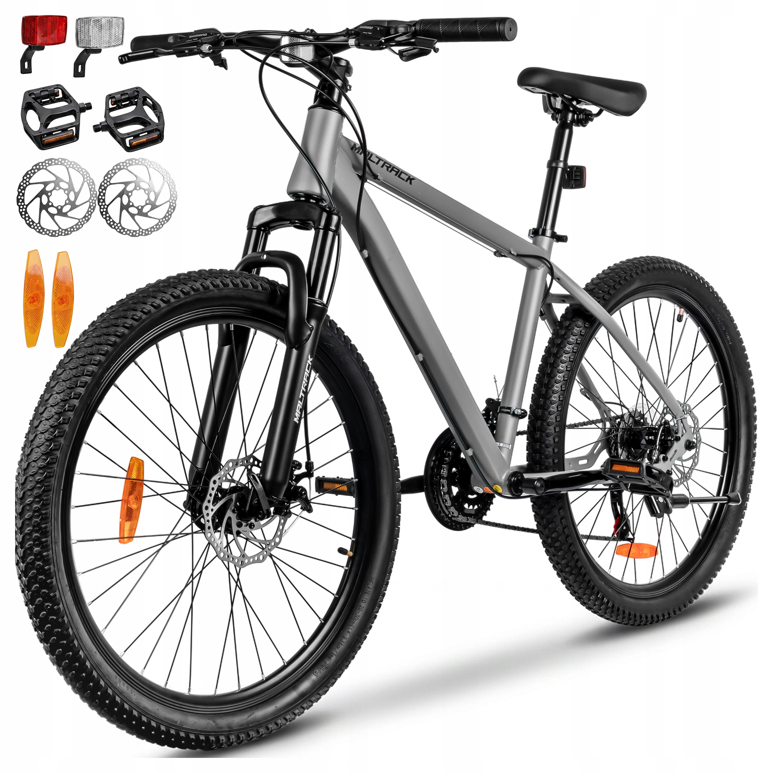 Rower Górski Mtb Koła 26 Cali Rama 17 Cali 21 Biegów Amortyzator 2x Tarcze