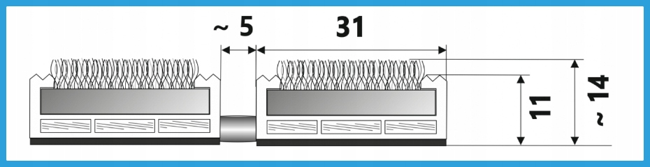 WYCIERACZKA POD DRZWI ZEWNĘTRZNA ALUMINIOWA - *PREMIUM* RYPS 12mm 75x50 Marka inna