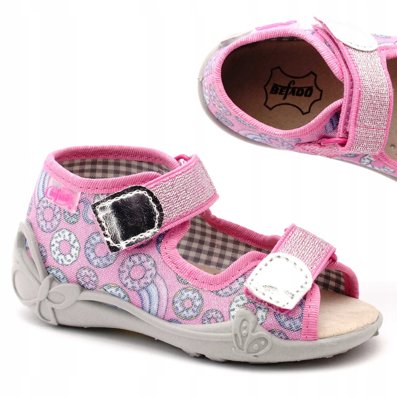 БОСОНОЖКИ BEFADO САНДАЛИИ РОЗ РУССКОЕ НА ЛИПУЧКЕ 24