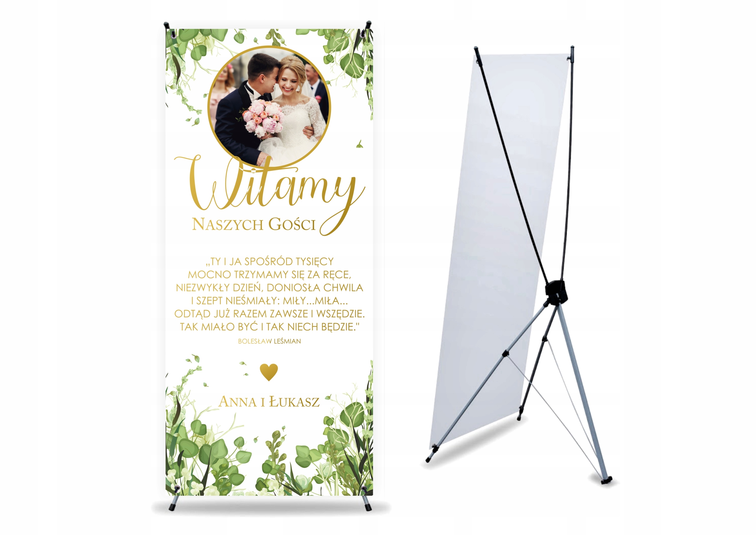 X-banner Svatba 80x180 Standard Zelené listy