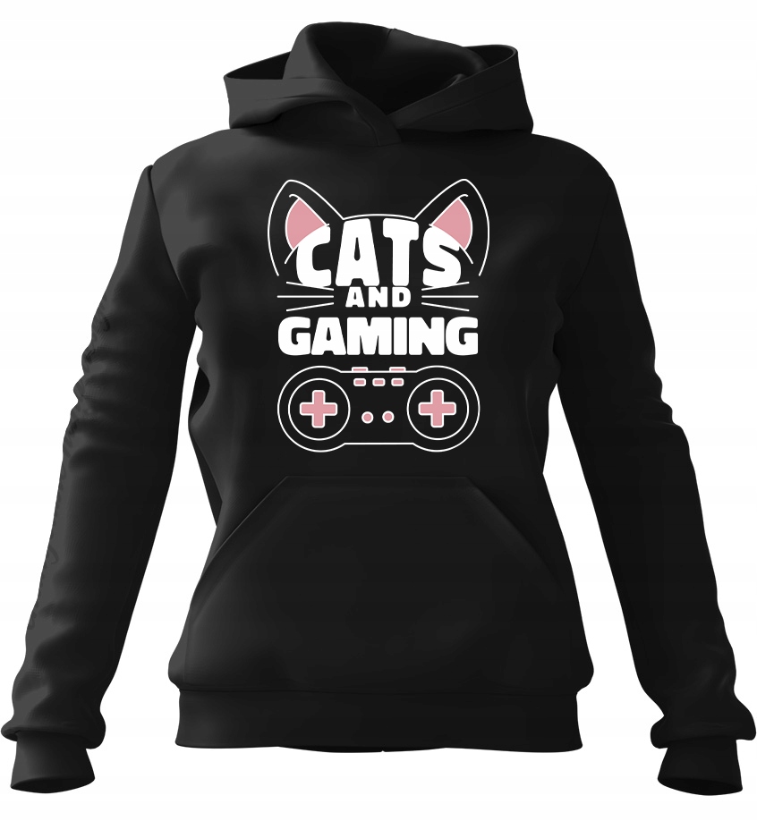 Dámská Mikina s kapucí and Gaming, černá, velikost L