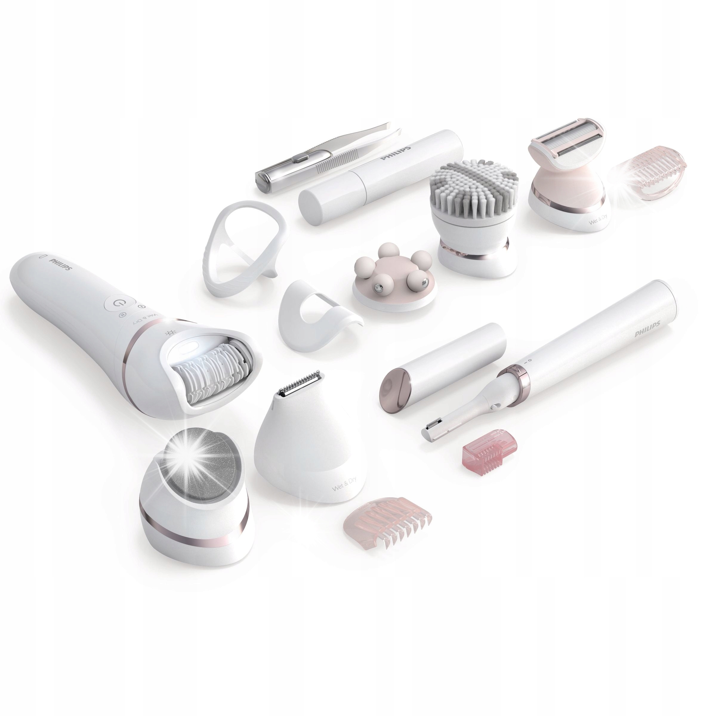 Zestaw Pielęgnacyjny Depilator Philips Beauty Set BRE740/91 Akcesoria