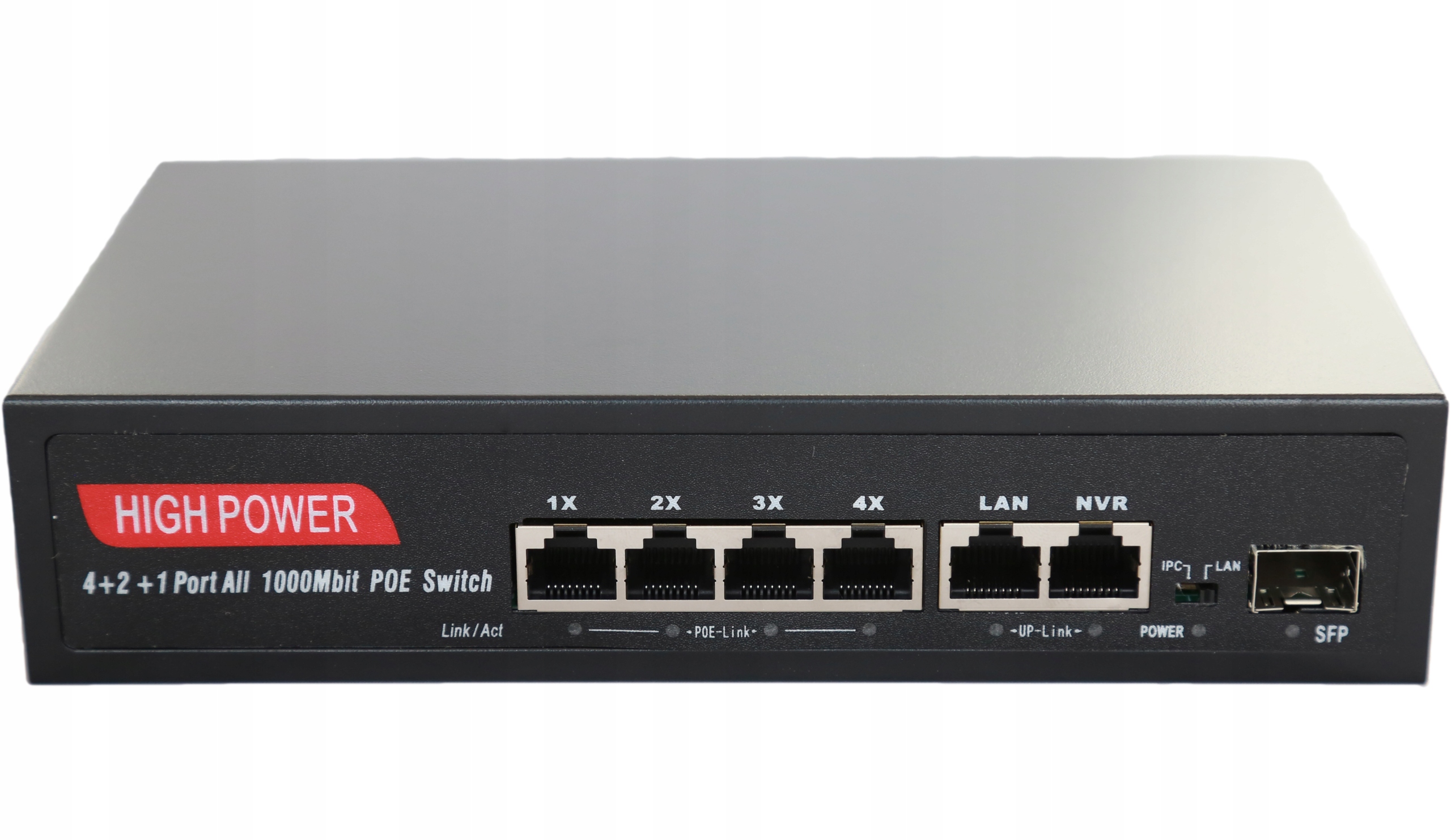 Switch PoE 6portový 1000Mb/s, 4x PoE, 85W pro Ip kamery