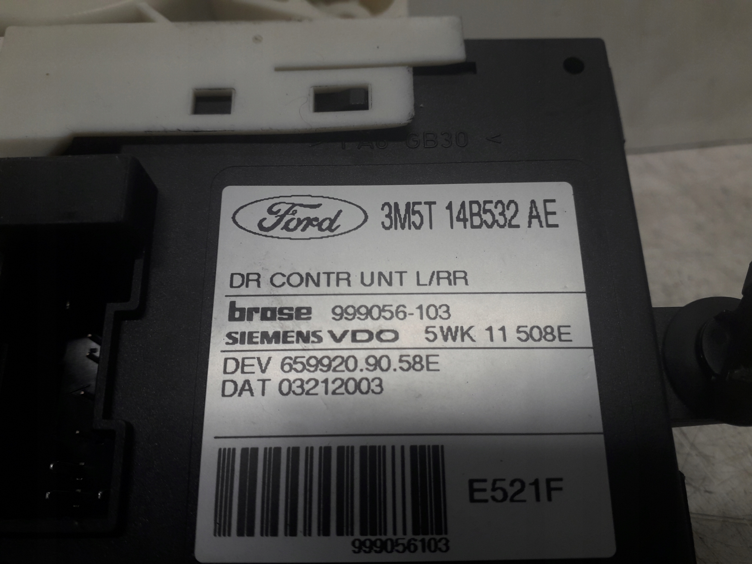 FORD C-MAX 1 I 03-10 SILNICZEK MODUŁ SZYBY LEWY TYŁ 3M5T14B532AE Producent części Ford OE