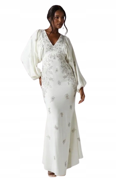 Coast Svatební Šaty Maxi S Nafouklými Rukávy, Velikost 36 Hko