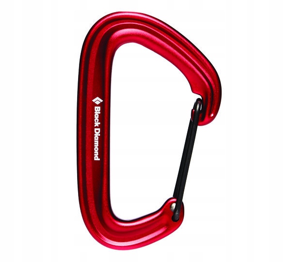 Karabinek wspinaczkowy z zamkiem drucianym Black Diamond Litewire red