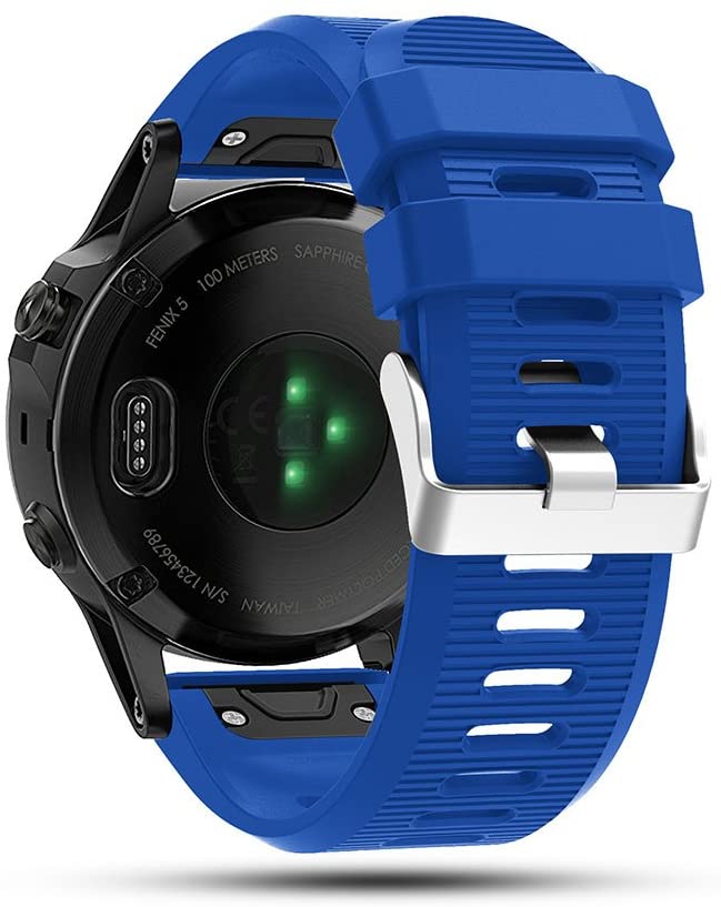 NIEBIESKI Silikonowy Pasek Garmin FENIX 7X Solar Marka Garmin