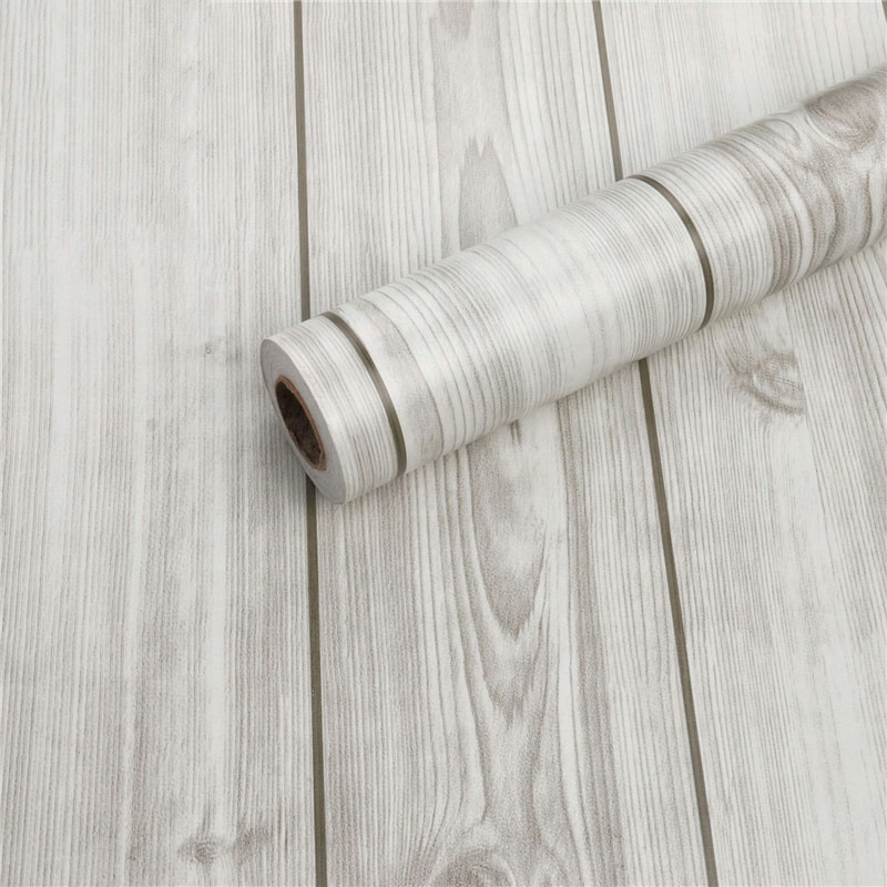 Tapeta ścienna samoprzylepna dekoracyjna szare deski T19319 Szerokość produktu 45 cm