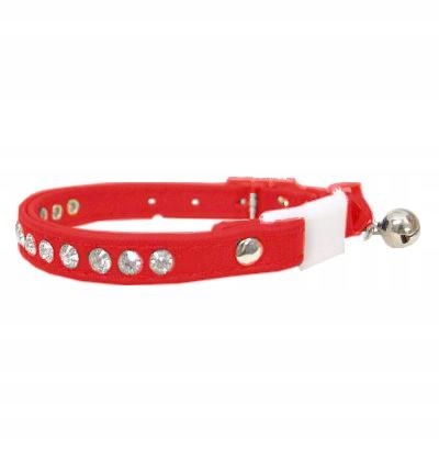 

Yarro Obroża z cyrkoniami dla kota 28cm czerwona