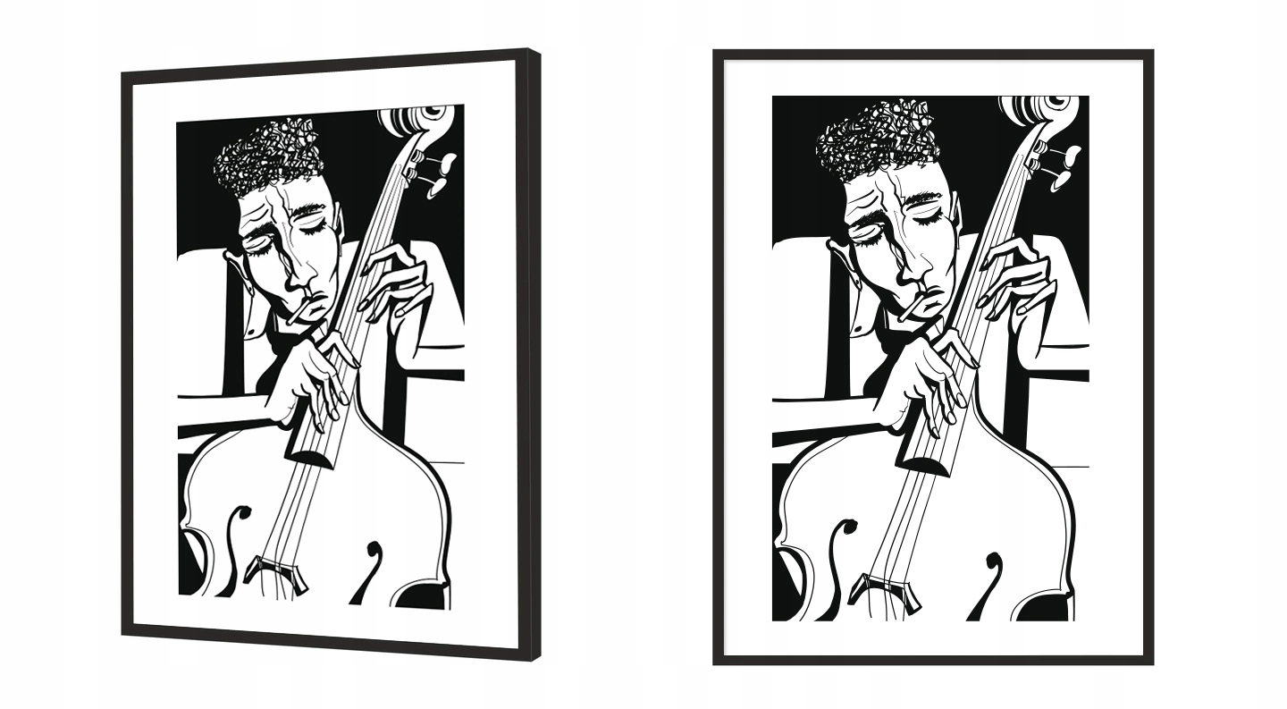 OBRAZ PLAKAT W RAMIE 33x43 cm Jazz P815 Szerokość produktu 53 cm