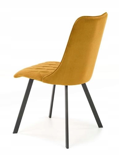 Hitowe krzesło K-450 Halmar Musztardowe, curry, czarne metalowe nóżki Marka Halmar