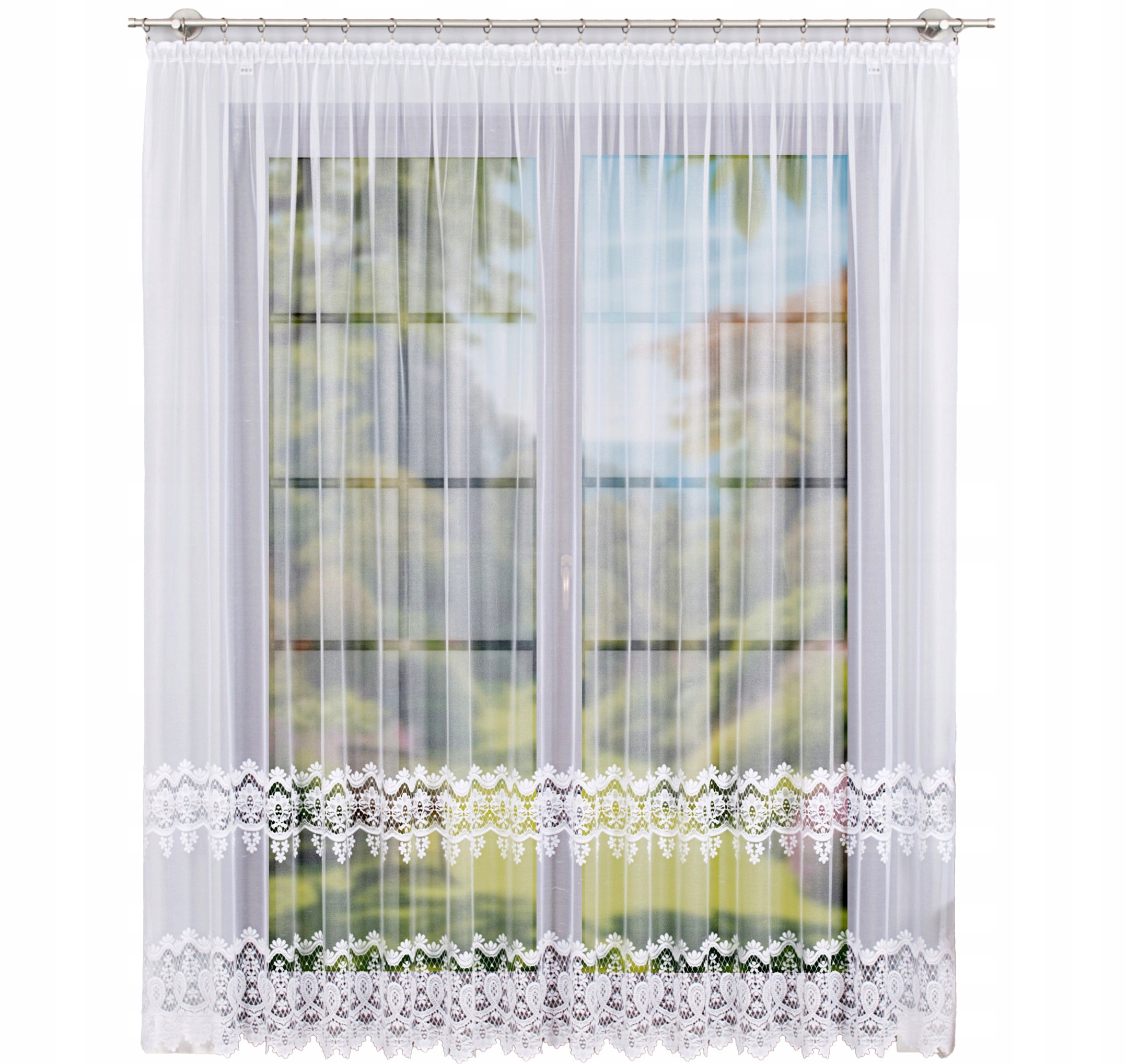 Daria záclona žakárový vzor, 018982, 500x250cm rovná (hotová) s lemem