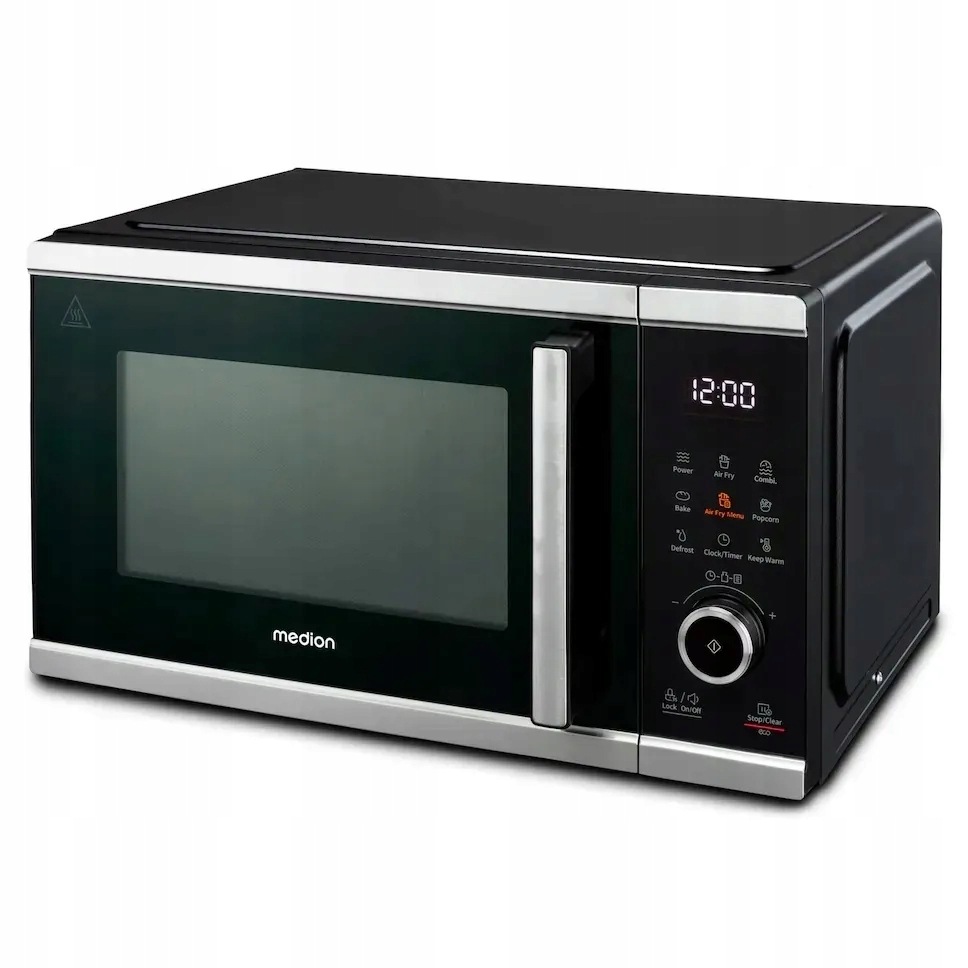Kuchenka mikrofalowa z Frytkownicą Air Fryer+grill 900W,25L,9 Prog. Medion