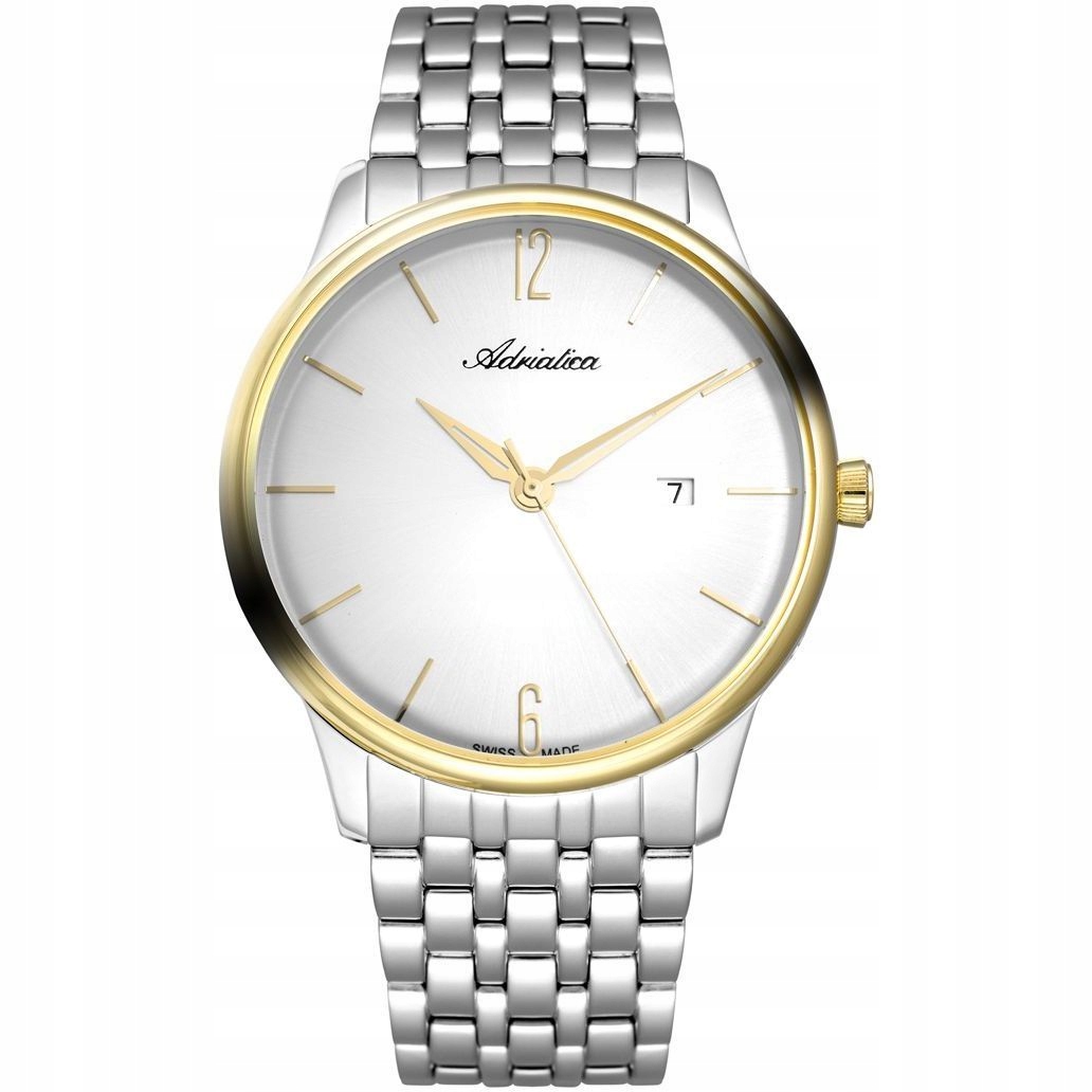 Stříbrné pánské hodinky Adriatica na náramku A8269.2153Q