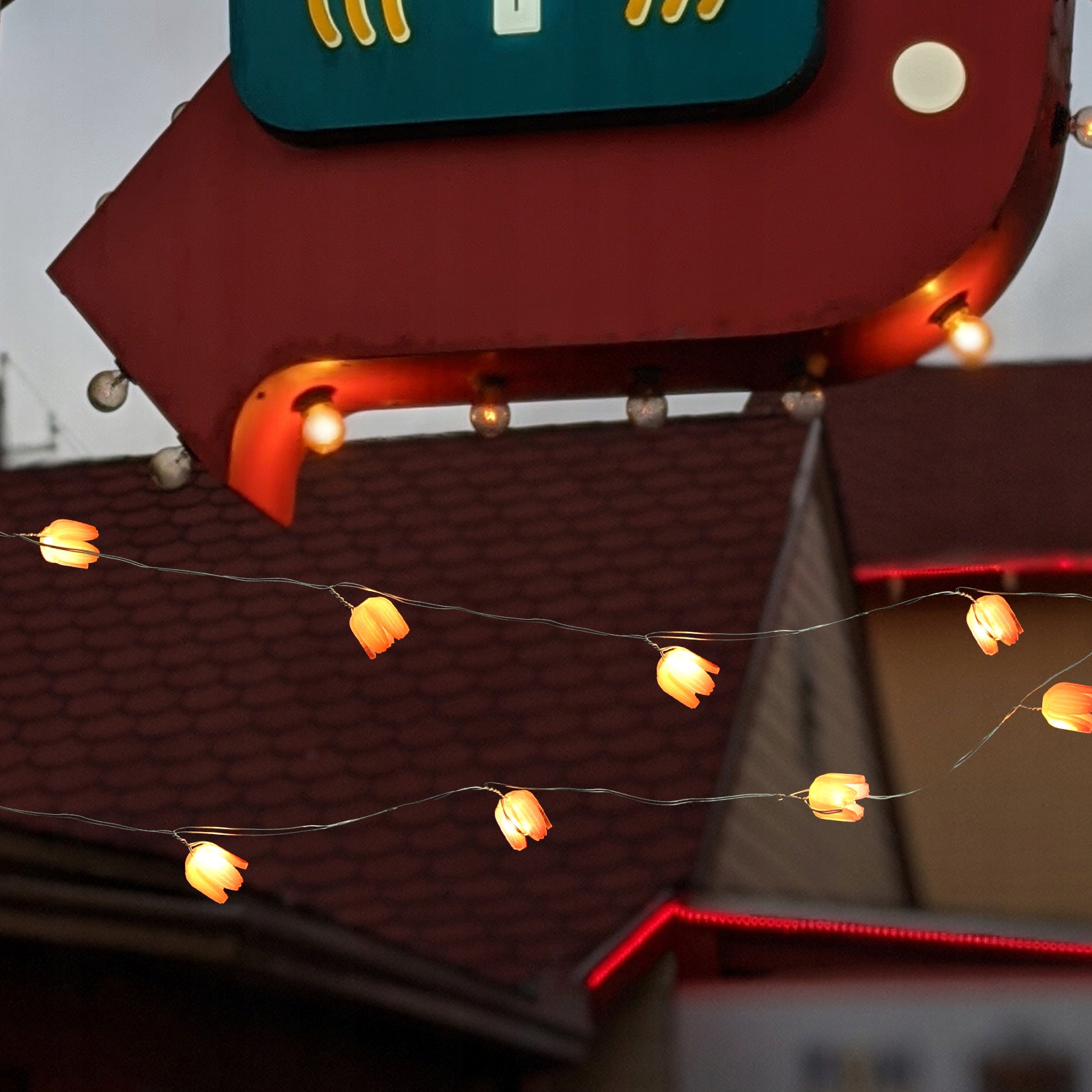 DEKORACYJNE TULIPANOWE ŚWIATŁA LED DO WNĘTRZA STYLOWE OŚWIETLENIE Marka bez marki