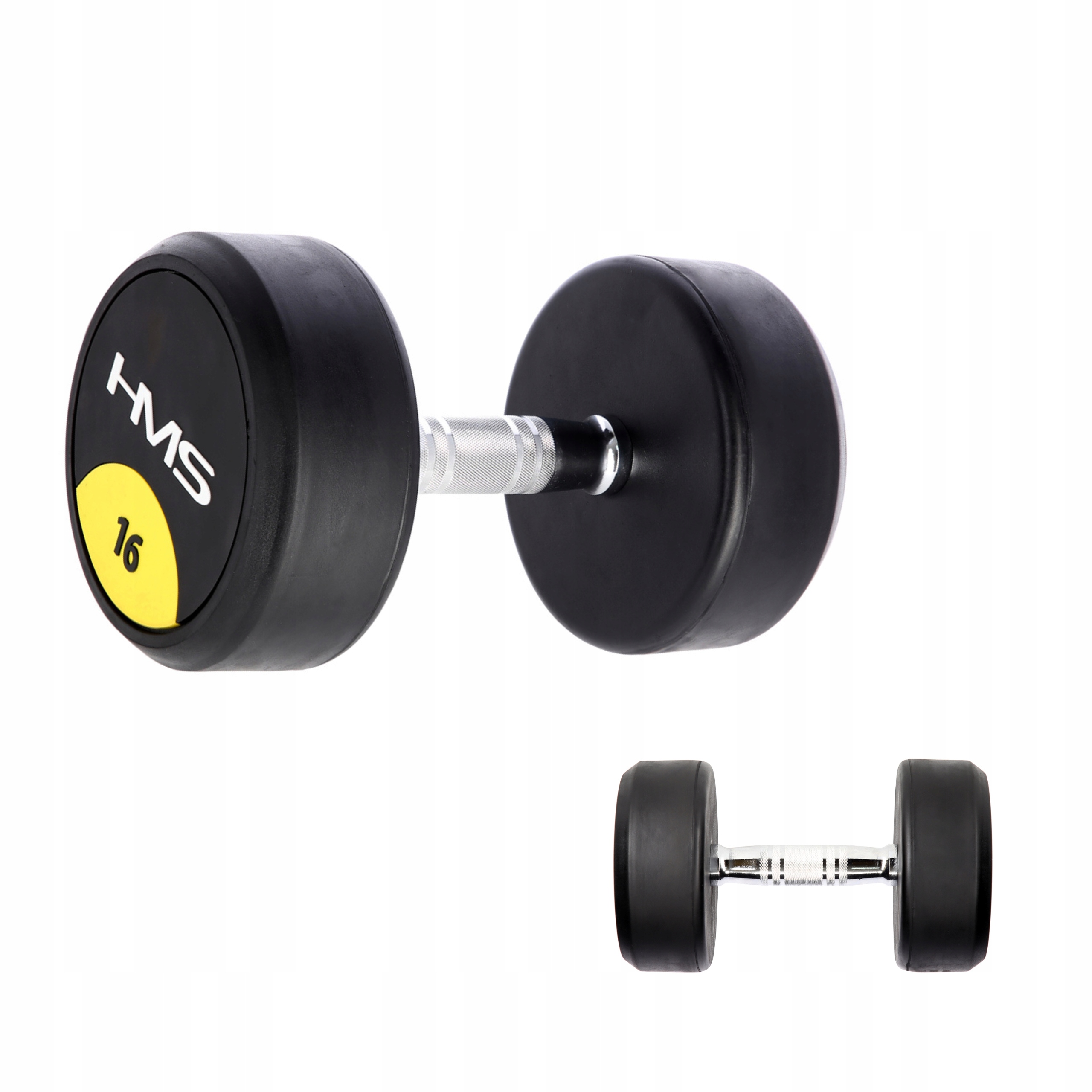 Gumová činka 16 kg Kulatá Závaží Hantel pro cvičení, posilovna Hms