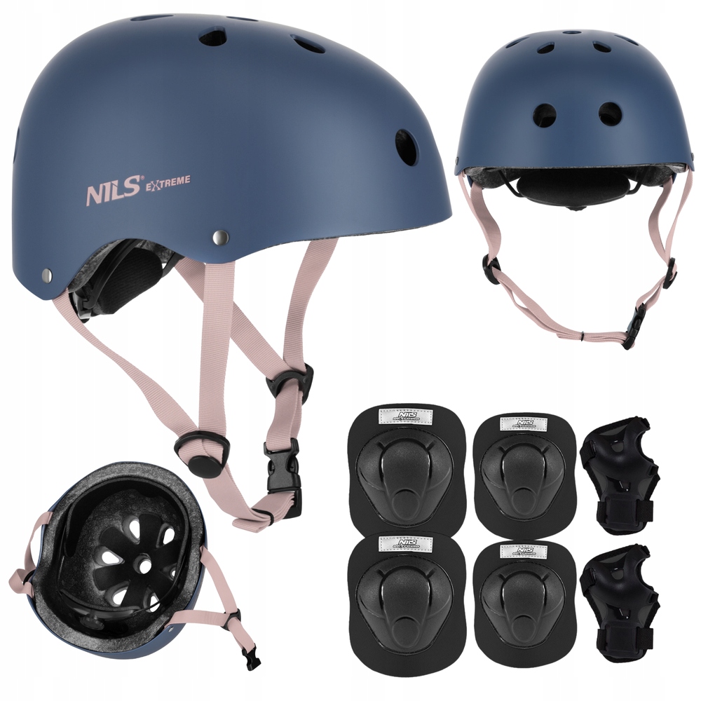 Cyklistická přilba s regulací chrániče Komplet na kolečkové brusle, velikost L