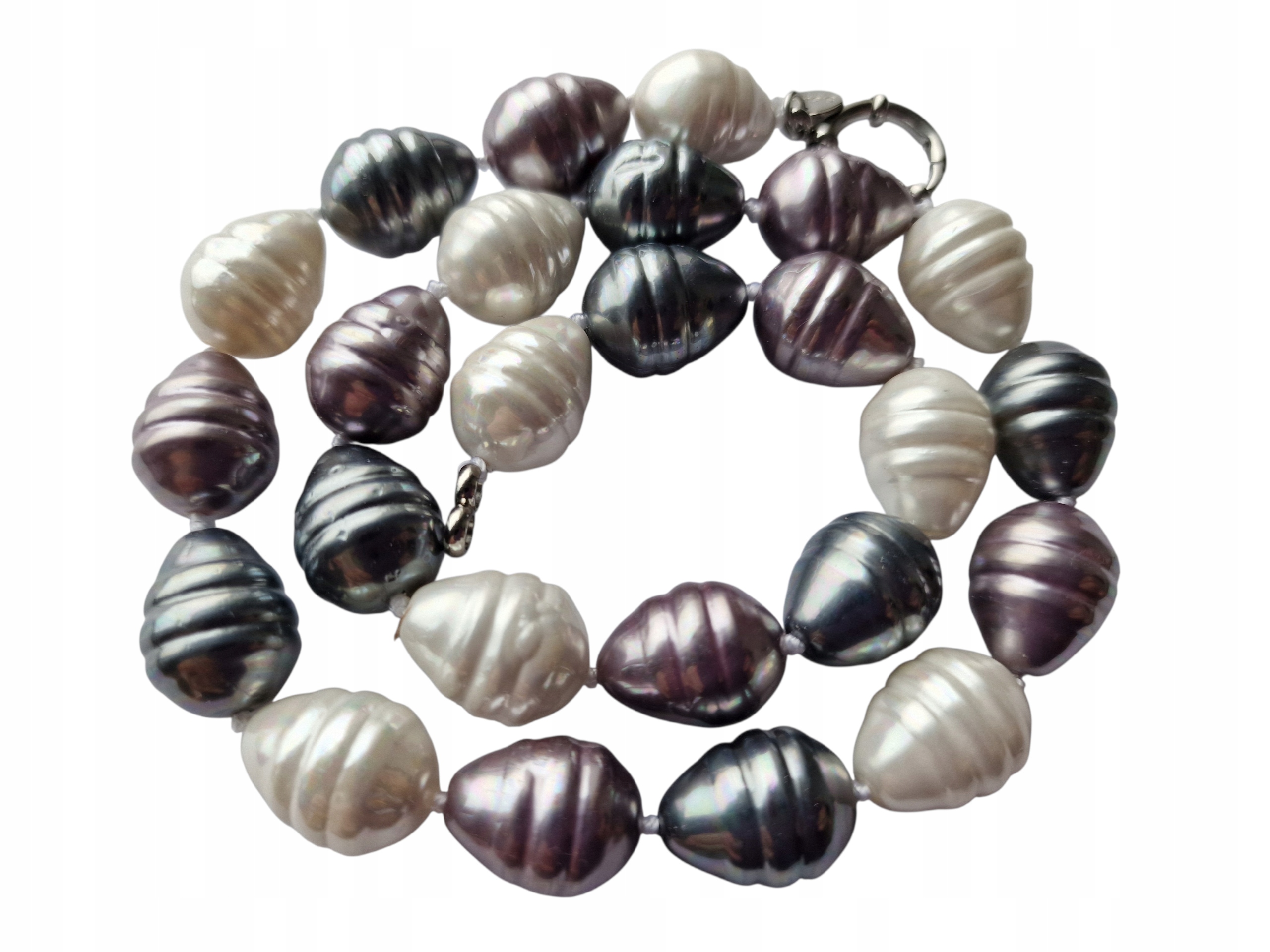 Bílé Majorské Perly Barokní Pravidelný Náhrdelník Empírového Stylu