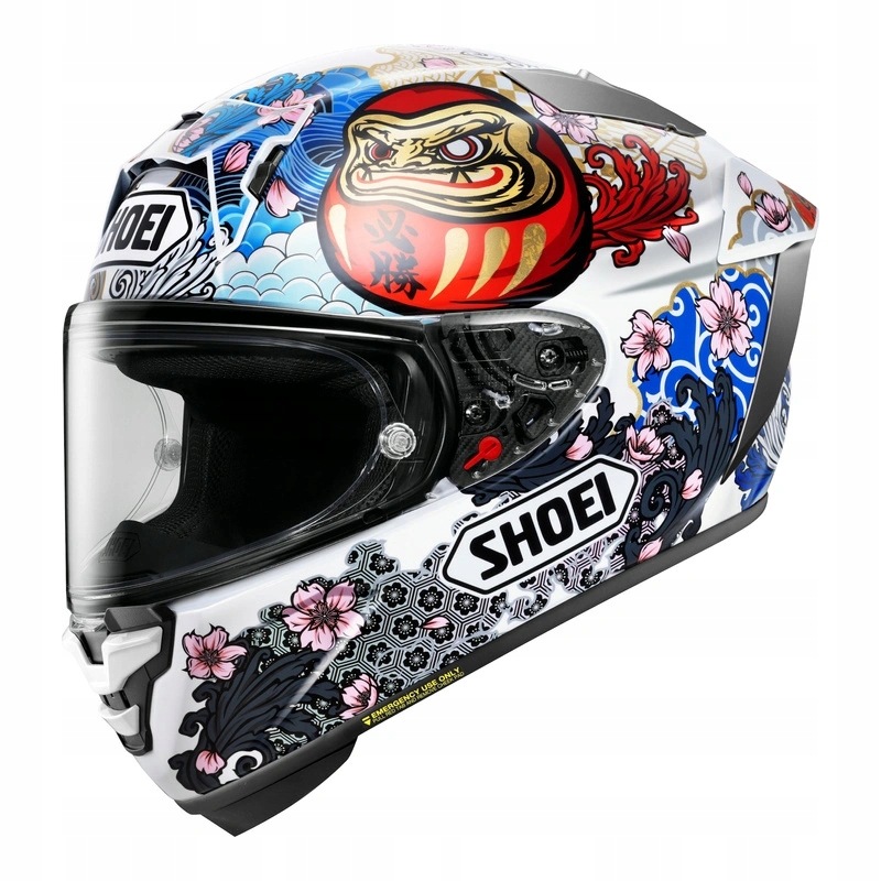 Helma Shoei X-spr Pro Marquez Motegi 5 TC-6 biela modrá červená Darčeky