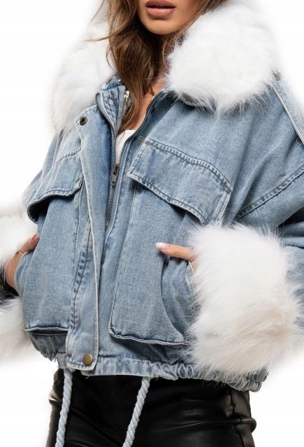 

Kurtka Jeansowa Z Futerkiem Katana Futerko Miś XL