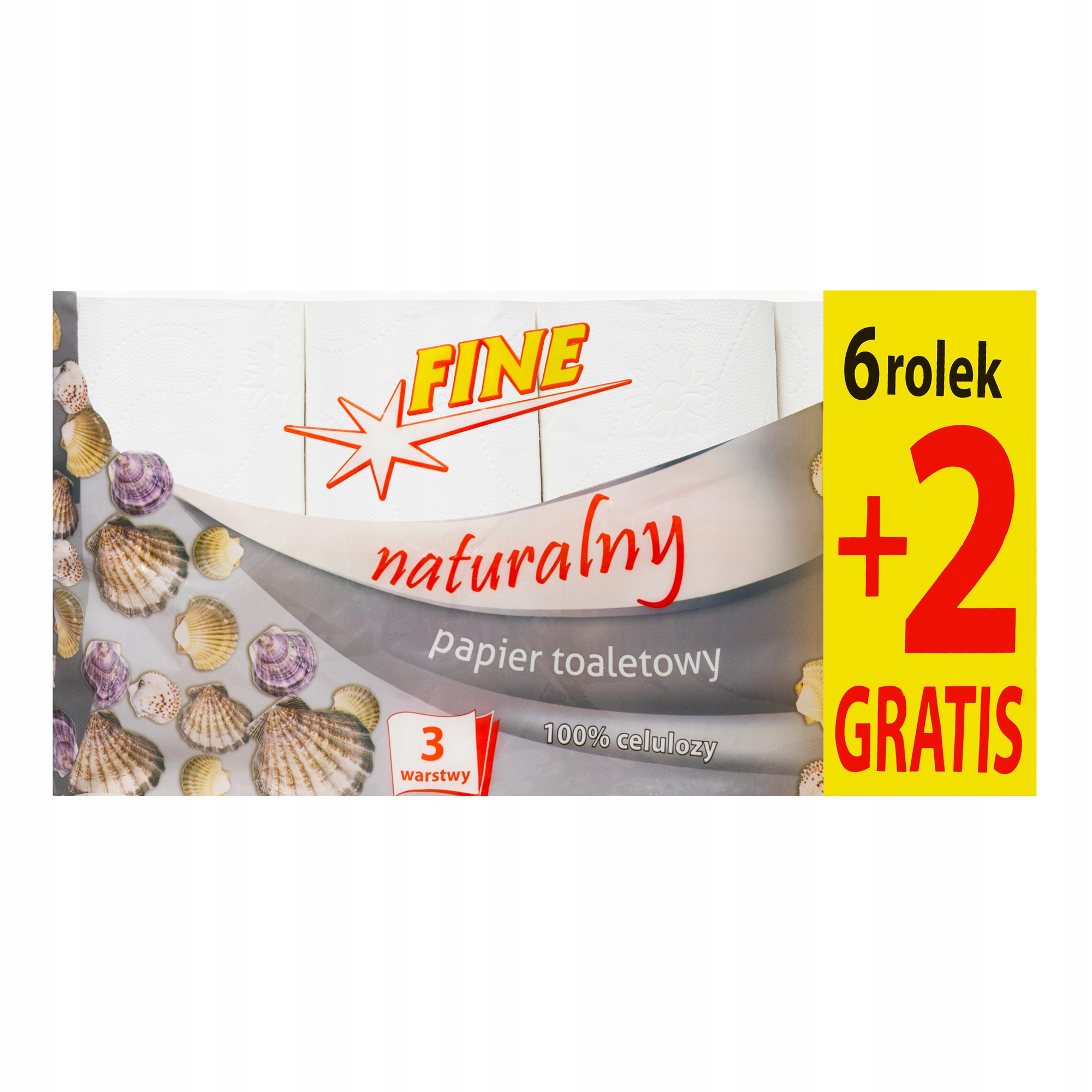 

Papier Toaletowy 3 Warstwowy 8 Rolek Natural Fine