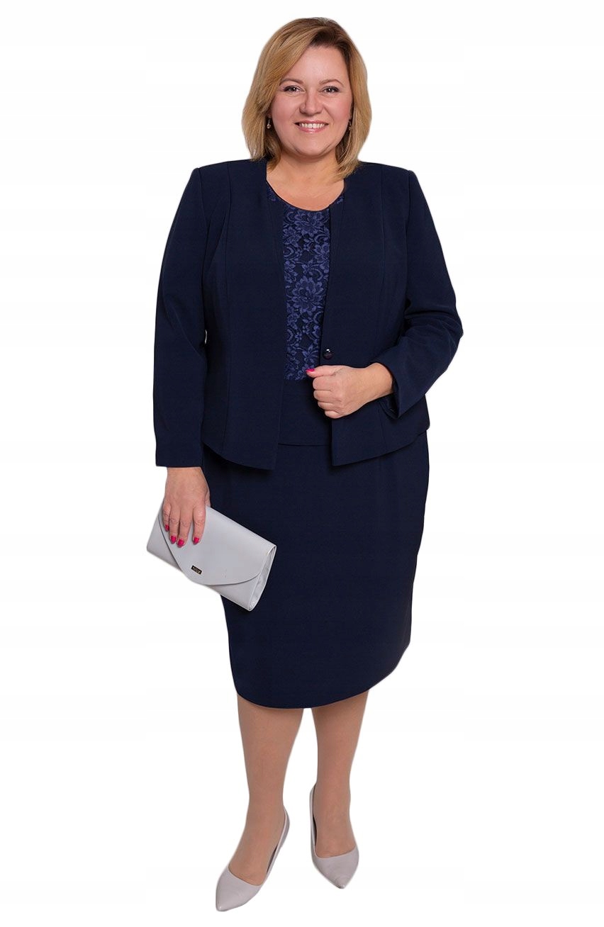 Třídílná modrá garsonka baskinka 60