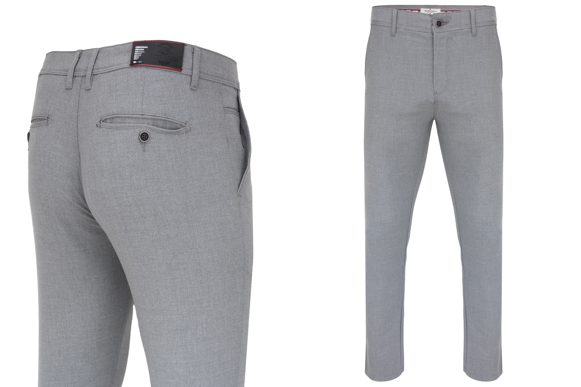 Pánské Kalhoty Chinosy Casual Návštěvní Hladké Šedé 36/32