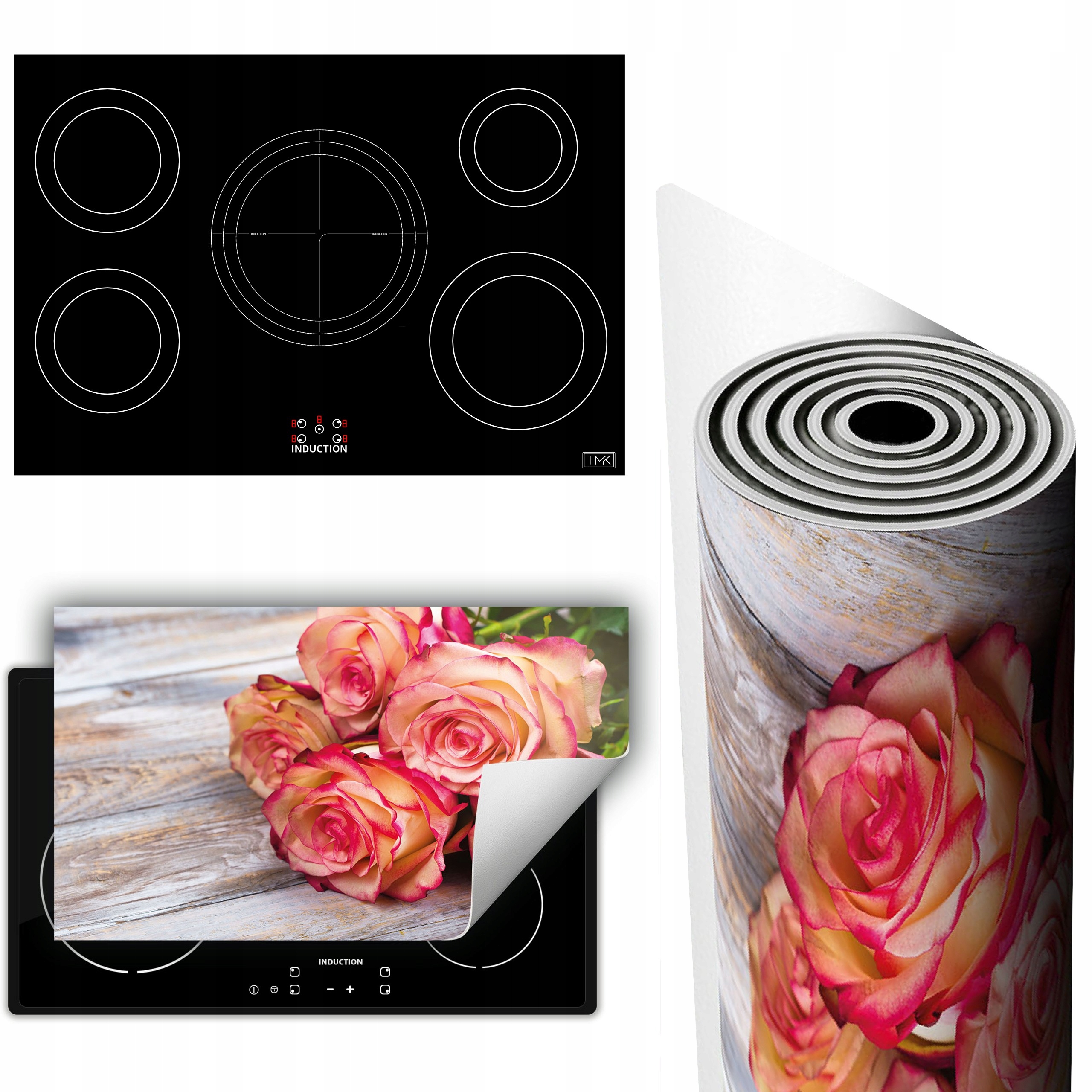 Vinylová Podložka Ochrana Kuchyňské Desky 90x52 růže dřevo