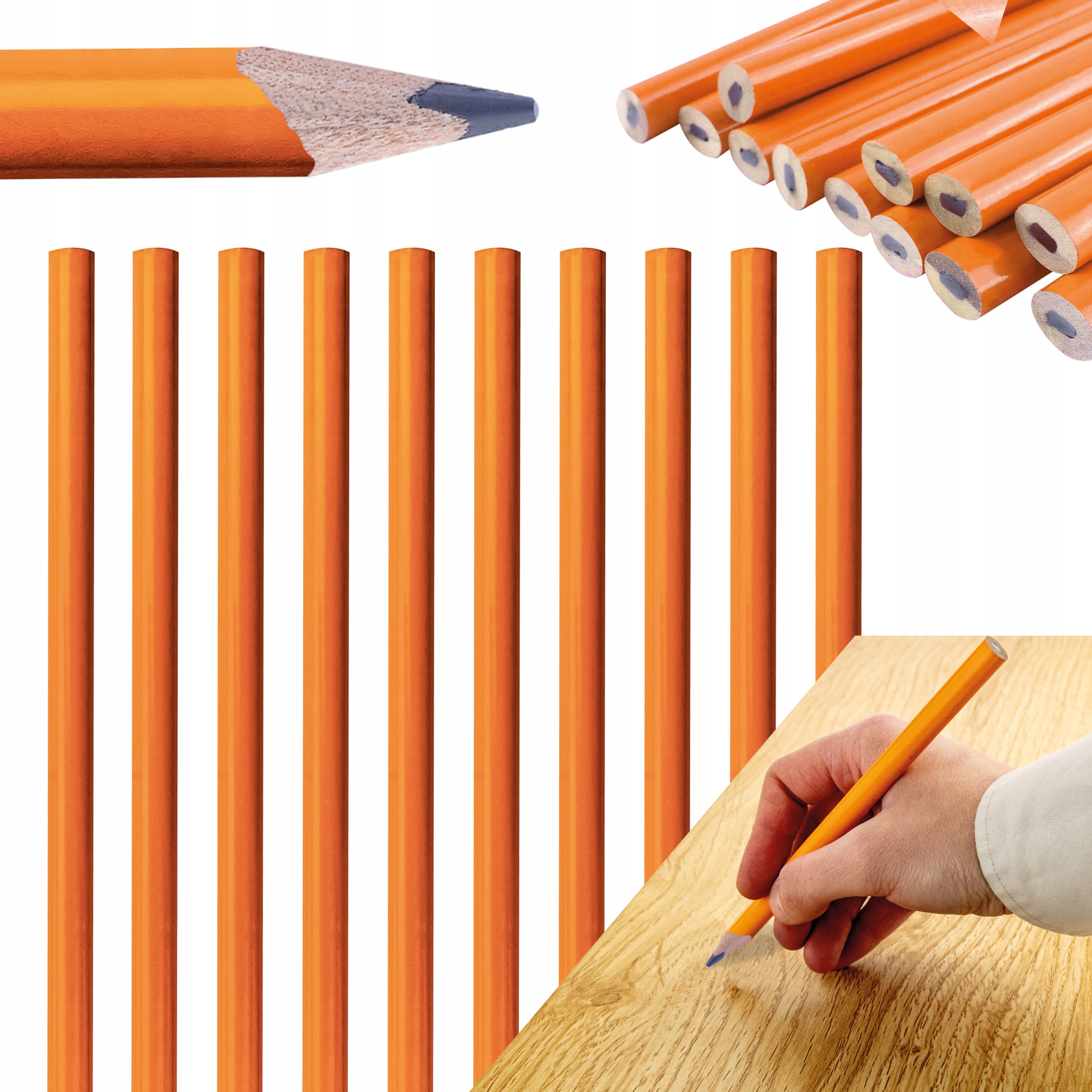 

Ołówek Stolarski 18CM Budowlany Kreślarski 12szt.