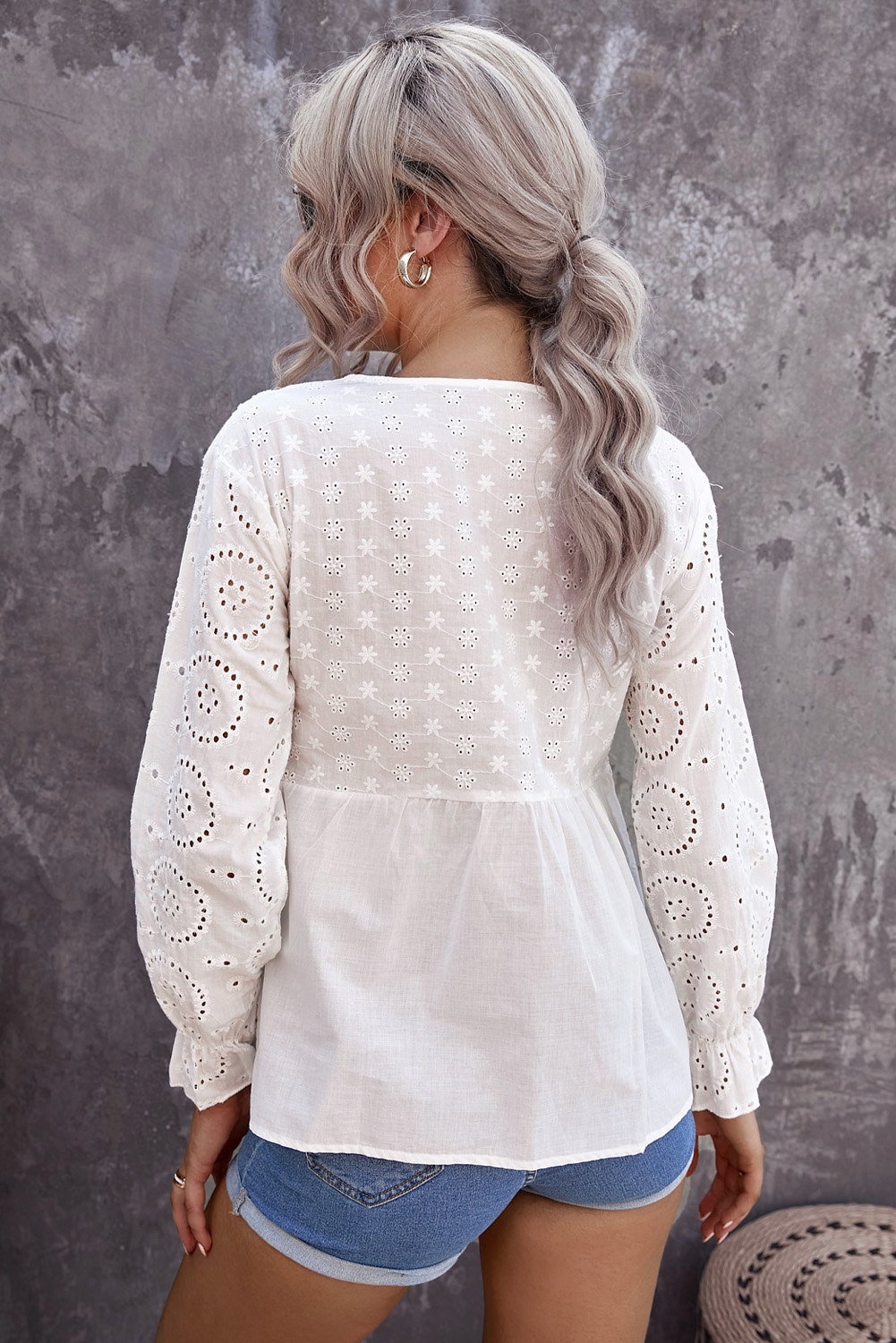 Bluzka boho, sznureczki, hafty M/L Rozmiar M/L