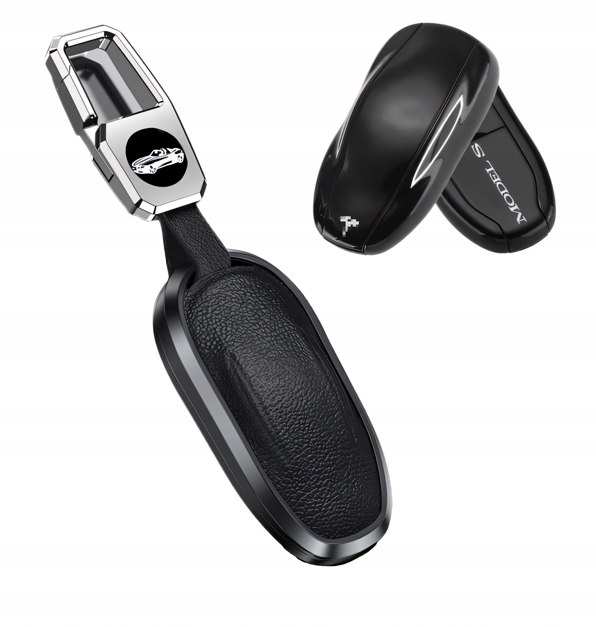 Etui pokrowiec brelok klucz ochrona aluminiowy skóra Tesla Model S Y 3