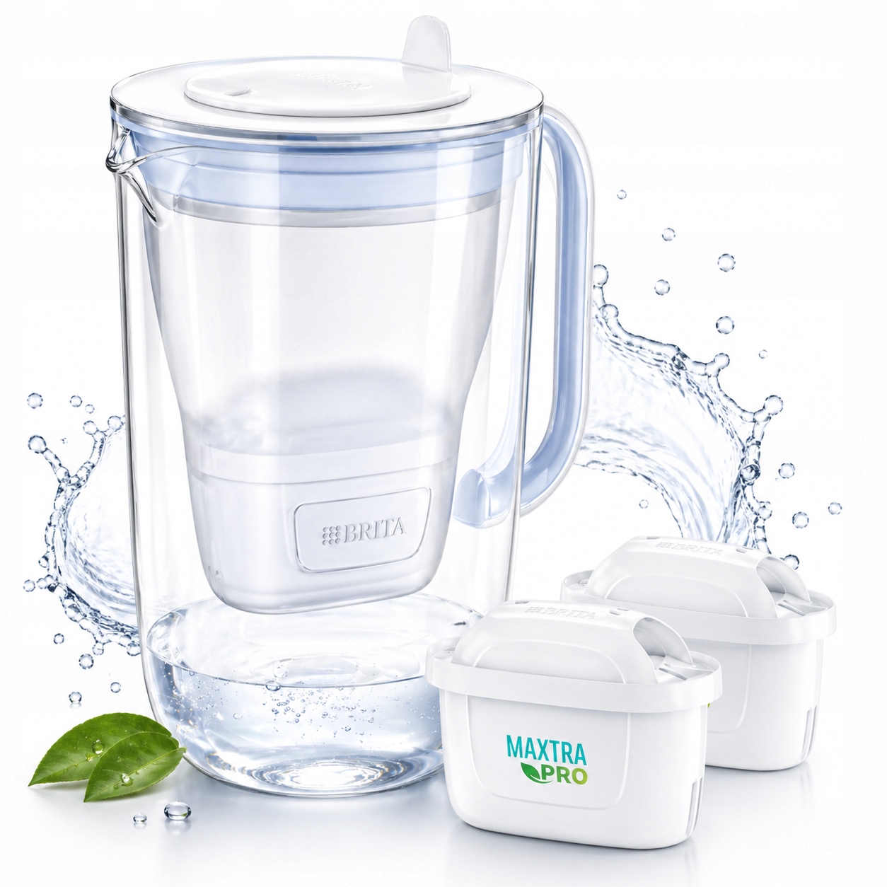 Džbán na filtrování vody Brita Glass 2,5 l 2x Filtr Maxtra Pro Bílý