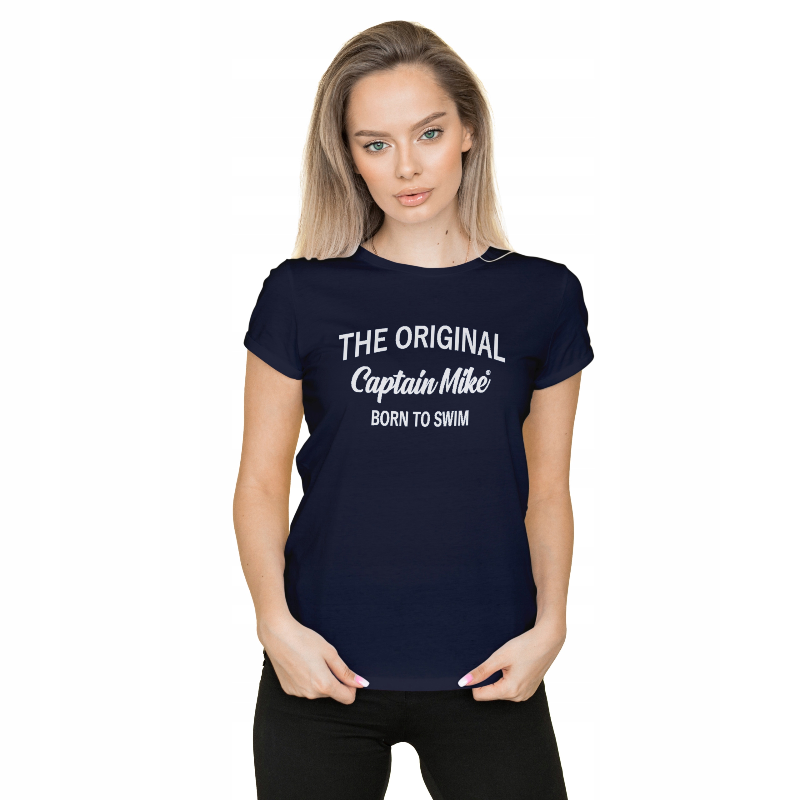 

Koszulka damska T-shirt granatowa Captain Mike r.L