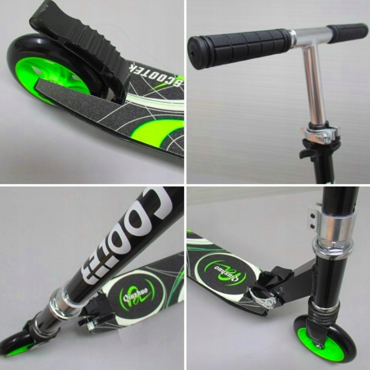 DUŻA SOLIDNA HULAJNOGA DLA DZIECKA SKŁADANA 100 KG Kolor czarny