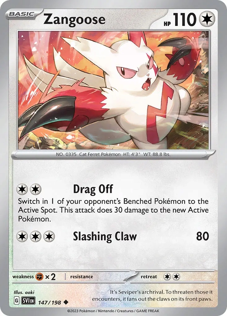 Oryginalna Karta Pokemon Zangoose (svi 147)