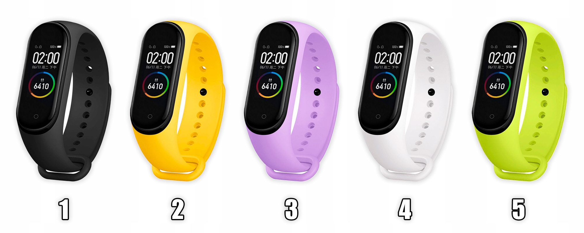OPASKA PASEK DO XIAOMI MI BAND 3/4 - 21 KOLOR Materiał tworzywo sztuczne