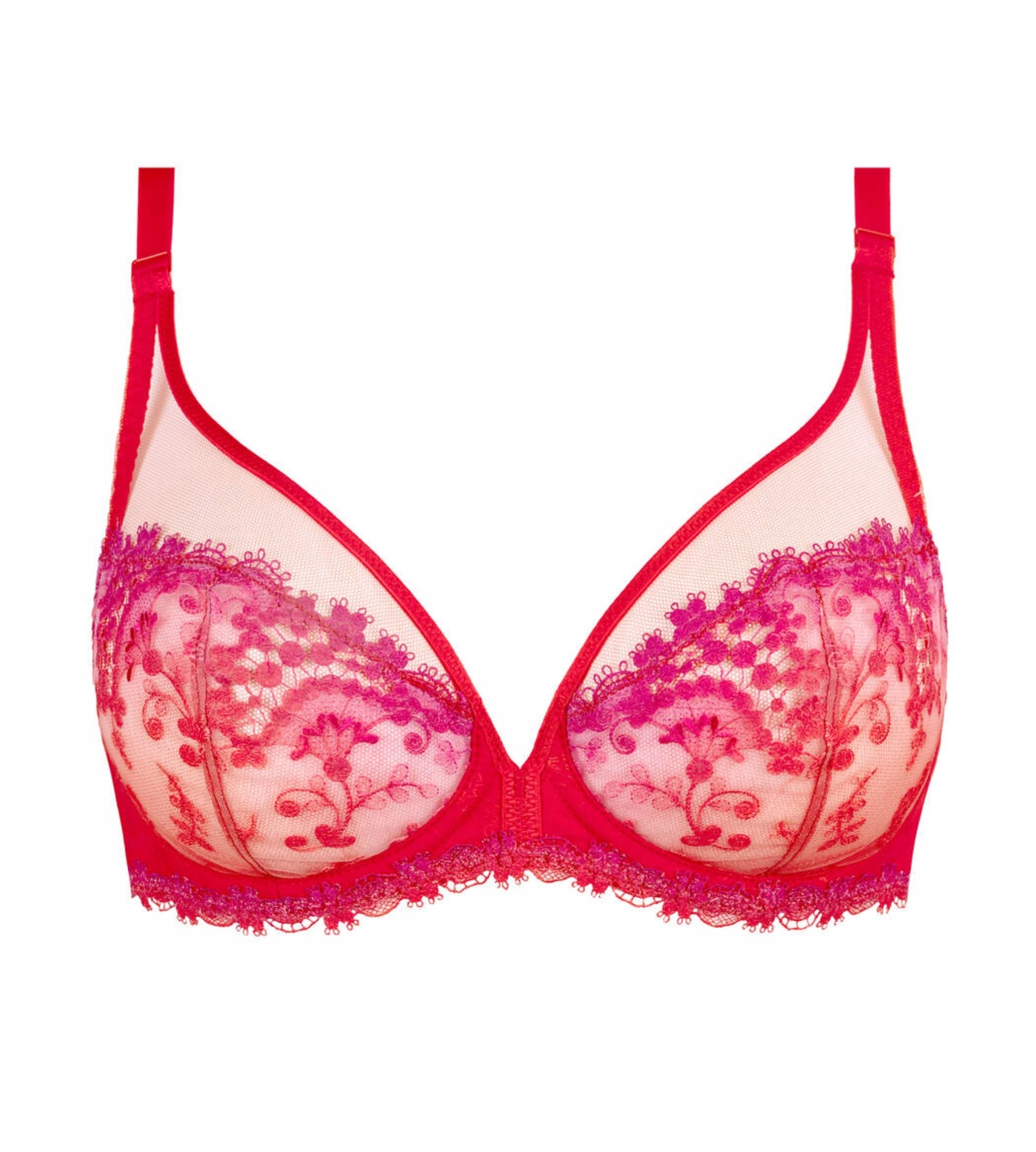 Podprsenka Simone Perele měkká s kosticemi 12B319 Červená 80G Červená