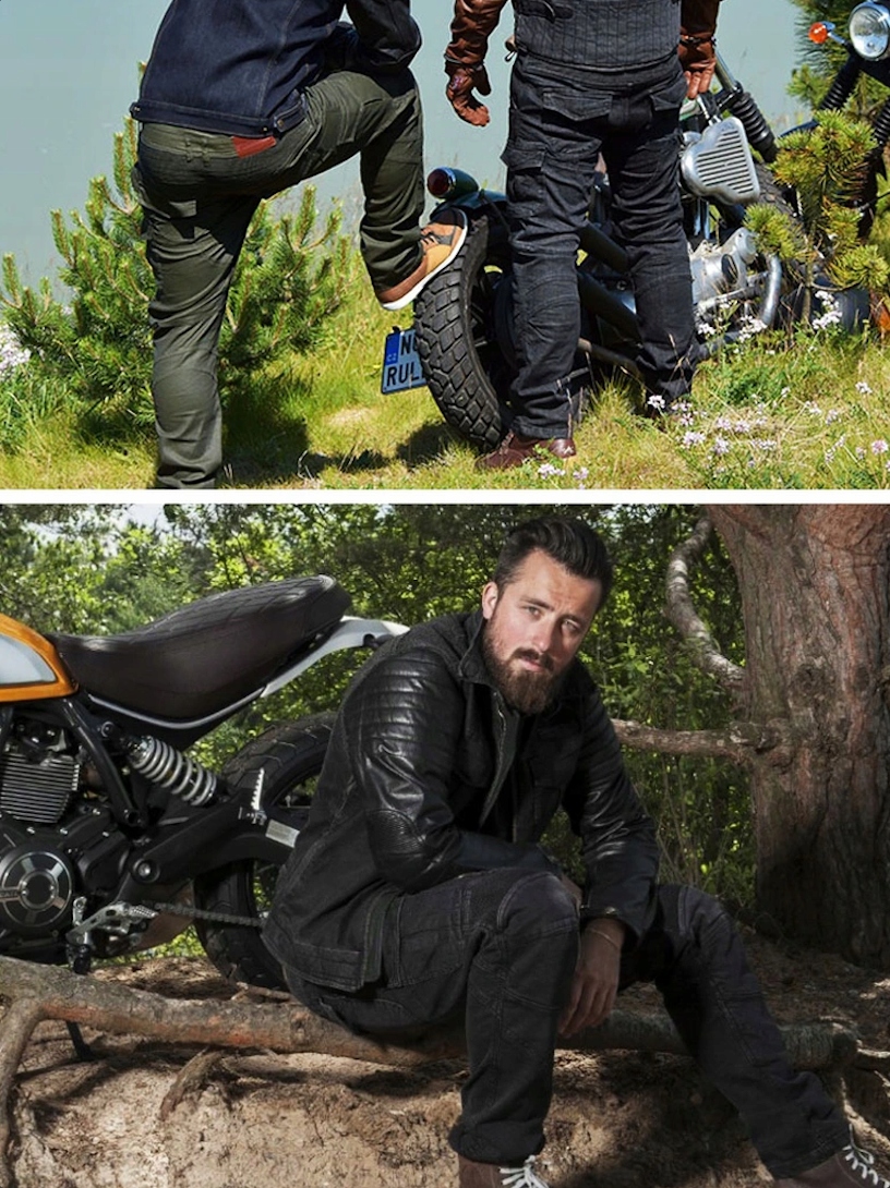 Spodnie Bojówki Motocyklowe TRILOBITE ACID SCRAMBLER BROWN R.34 | SALE -30% Model Acid Scrambler KHAKI 2.0